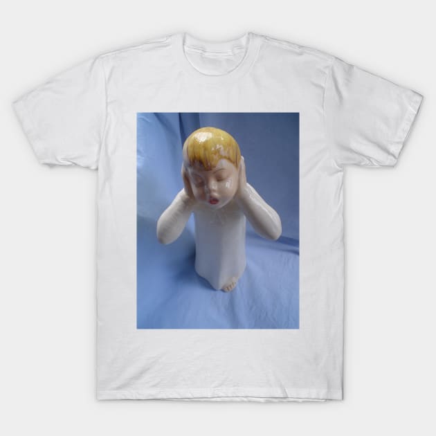 Boy covering his ears T-Shirt by Marccelus